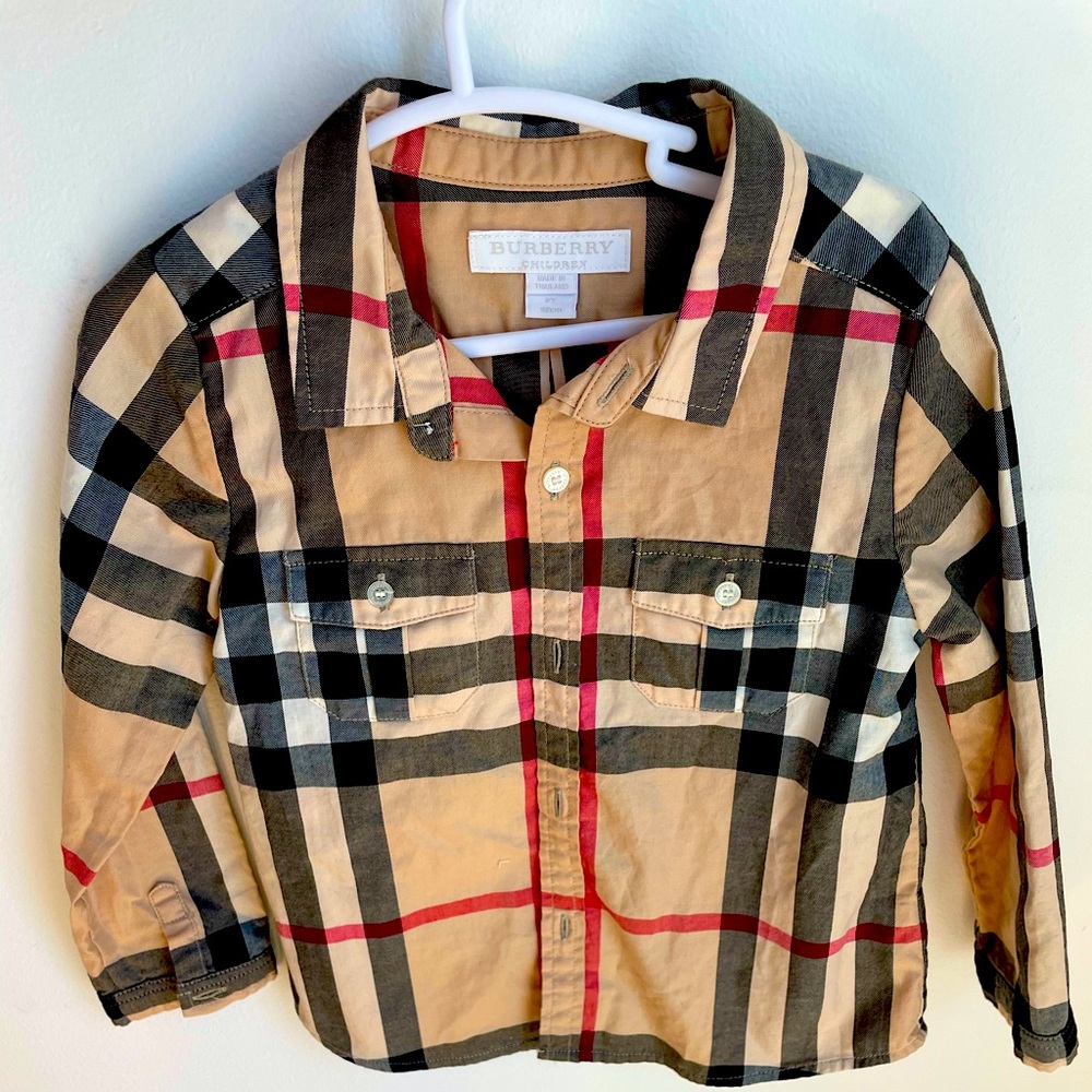 Burberry shirt button down 12months